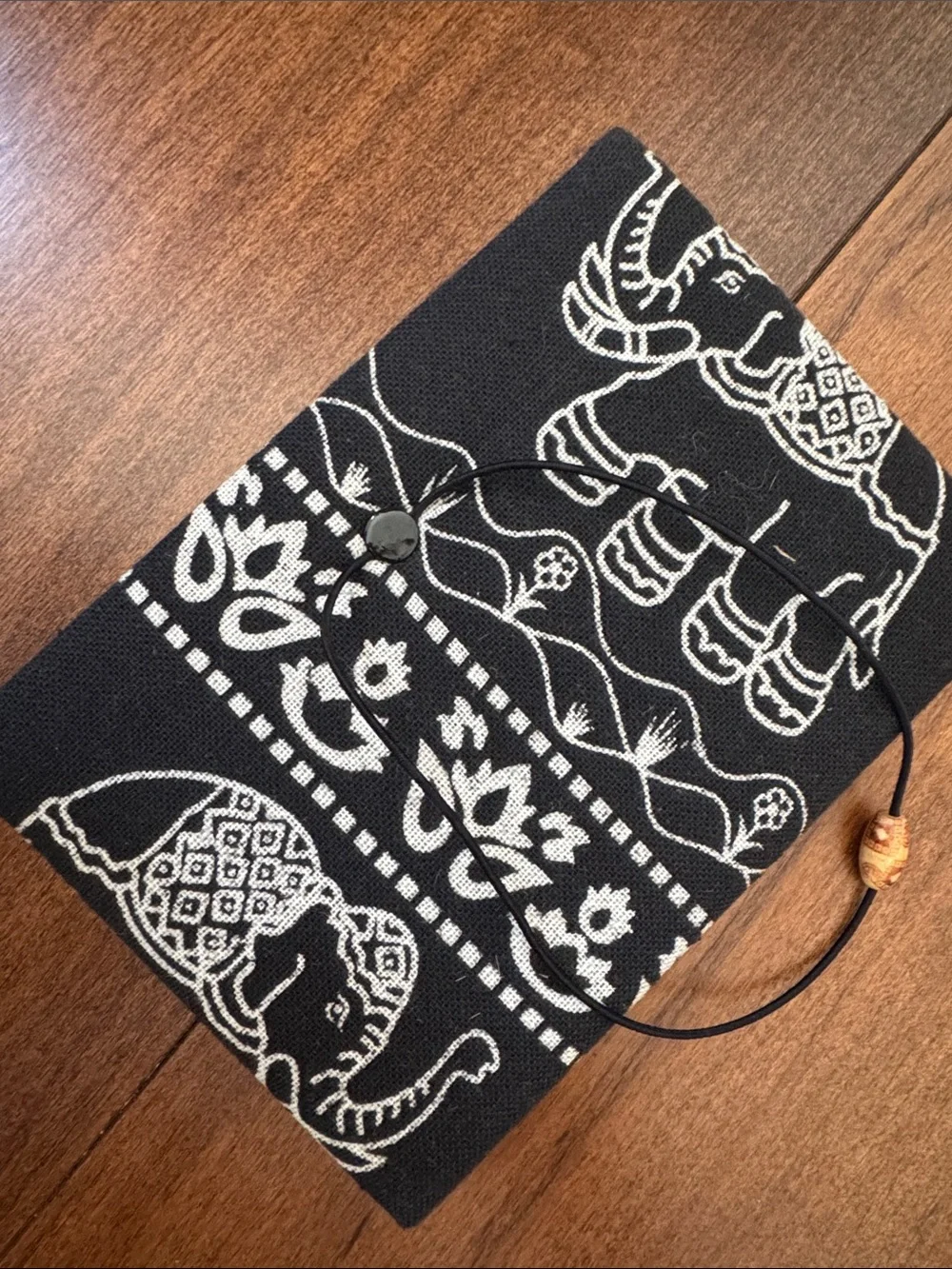 Black & White Elephant-Print Notebook